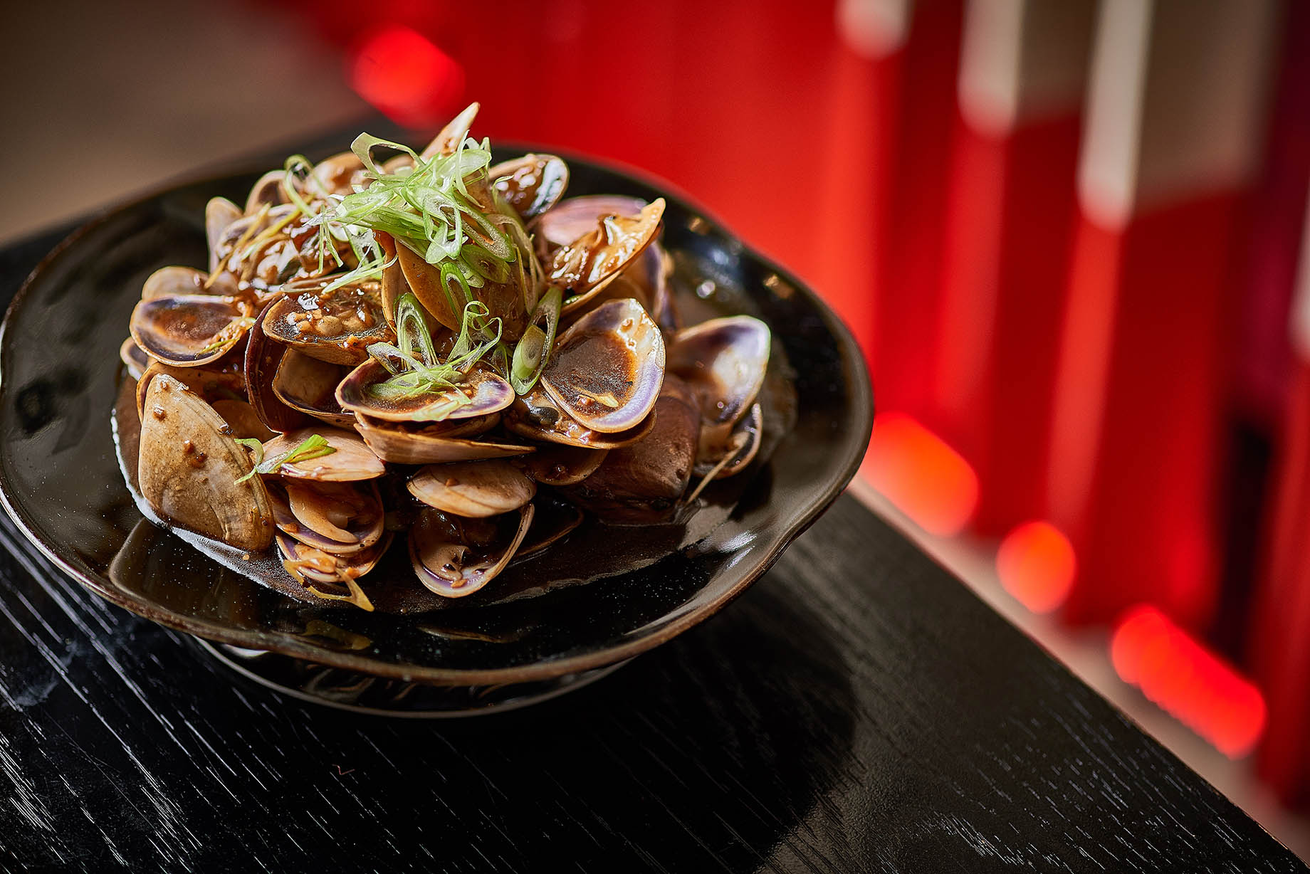 Spice Temple Chinese New Year pipis with pork and shaoxing wine